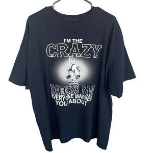 Raiders Shirt Adult 2X XXL Black Football Funny Short Sleeve Double Sided 2016